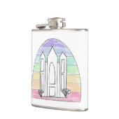 LDS Salt Lake City Tempel Regenbogenmormon Flachmann (Links)
