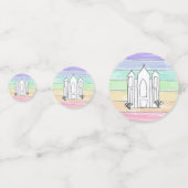LDS Salt Lake City Tempel Regenbogenmormon Konfetti (Rückseiten)
