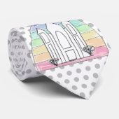 LDS Salt Lake City Tempel Regenbogenmormon Krawatte (Gerollt)