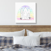 LDS Salt Lake City Tempel Regenbogenmormon Leinwanddruck (Insitu (Schlafzimmer))