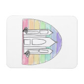 LDS Salt Lake City Tempel Regenbogenmormon Magnet (Horizontal)