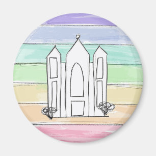 LDS Salt Lake City Tempel Regenbogenmormon Magnet