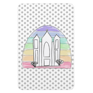 LDS Salt Lake City Tempel Regenbogenmormon Magnet