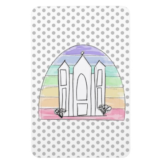 LDS Salt Lake City Tempel Regenbogenmormon Magnet (Vertikal)