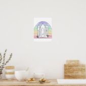 LDS Salt Lake City Tempel Regenbogenmormon Poster (Küche)