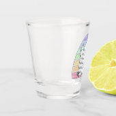 LDS Salt Lake City Tempel Regenbogenmormon Schnapsglas (Links)