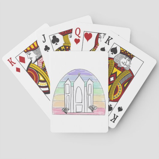 LDS Salt Lake City Tempel Regenbogenmormon Spielkarten (Rückseite)