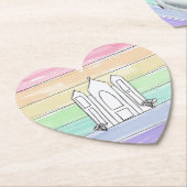 LDS Salt Lake City Tempel Regenbogenmormon Untersetzer (angewinkelt)