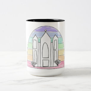 LDS Salt Lake City Tempel Regenbogenmormon Zweifarbige Tasse