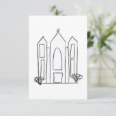 LDS Salt Lake City Tempel RSVP Karte (Stehend Vorderseite)