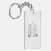 LDS Salt Lake City Tempel Schlüsselanhänger (Vorderseite links)