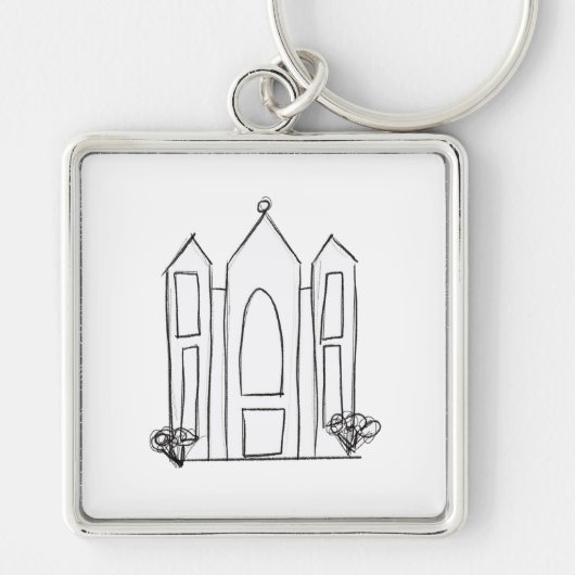 LDS Salt Lake City Tempel Schlüsselanhänger (Vorne)