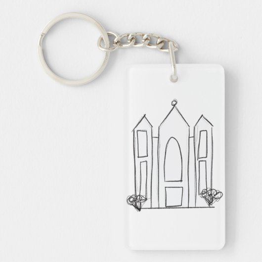 LDS Salt Lake City Tempel Schlüsselanhänger (Vorderseite)