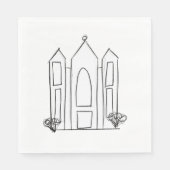 LDS Salt Lake City Tempel Serviette (Vorderseite)