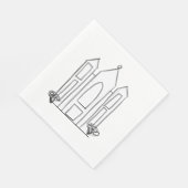 LDS Salt Lake City Tempel Serviette (Ecke)