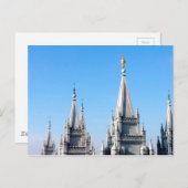 Lds salt lake city temple angel moroni postkarte (Vorne/Hinten)