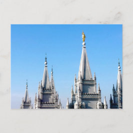 Lds salt lake city temple angel moroni postkarte