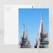 Lds salt lake city temple angel moroni postkarte (Vorne/Hinten)
