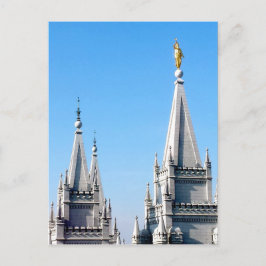 Lds salt lake city temple angel moroni postkarte