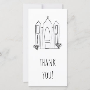 LDS Salt Lake City Temple einfaches modernes Mormo Dankeskarte