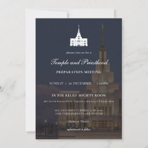 LDS Saratoga Springs Tempel Priestertum Vorbereitu Einladung
