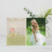 LDS TAUFE-FOTO-EINLADUNG | EINLADUNG (Stehend Vorderseite)