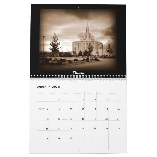LDS-Tempel 2016 Kalender (Mär 2026)