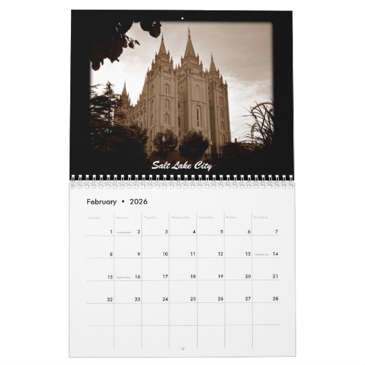LDS Tempel 2016 Kalender (Feb 2026)