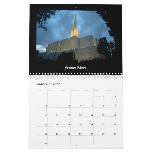LDS Tempel 2017 Kalender (Jan 2027)