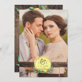 LDS TEMPEL-HOCHZEITS-EINLADUNG | rustikale Einladung (Vorne/Hinten)