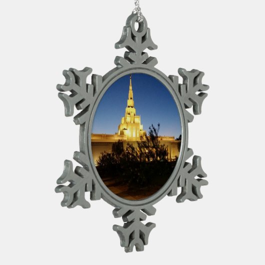 LDS Tempel-Verzierung Schneeflocken Zinn-Ornament (Links)