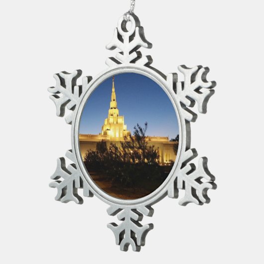 LDS Tempel-Verzierung Schneeflocken Zinn-Ornament (Rechts)