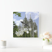 LDS Temple Quadratische Wanduhr (Zuhause)