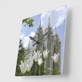 LDS Temple Quadratische Wanduhr (Winkel)
