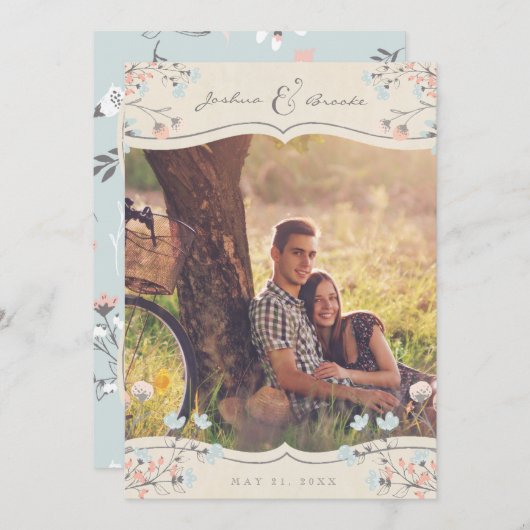 LDS TEMPLE WEDERINVITATION| Foto Vintag Einladung (Vorne/Hinten)