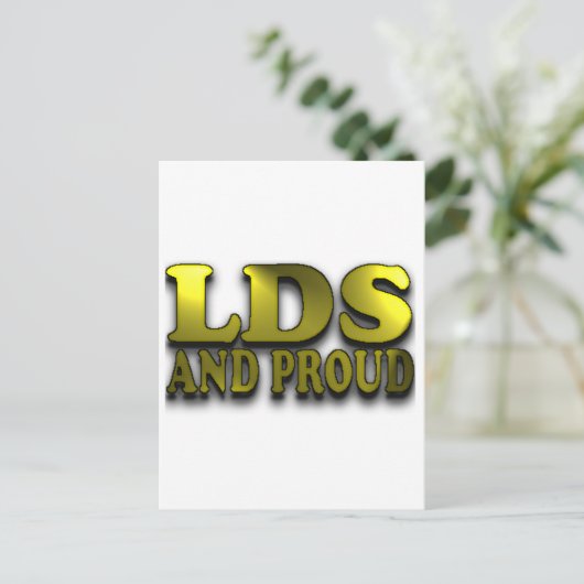 LDS und Proud Postkarte (Stehend Vorderseite)