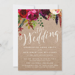 LDS WEDING INVITATION| Elegante Flora Rustikal Einladung