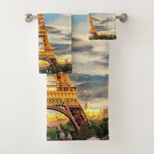 ldTOUR EIFFEL - Paris - Ansicht - Badhandtuch Set
