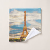 ldTOUR EIFFEL - Paris - Ansicht - Badhandtuch Set (Waschlappen)