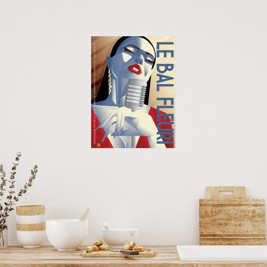 LE BAL FLEURI-Plakat Poster (Küche)