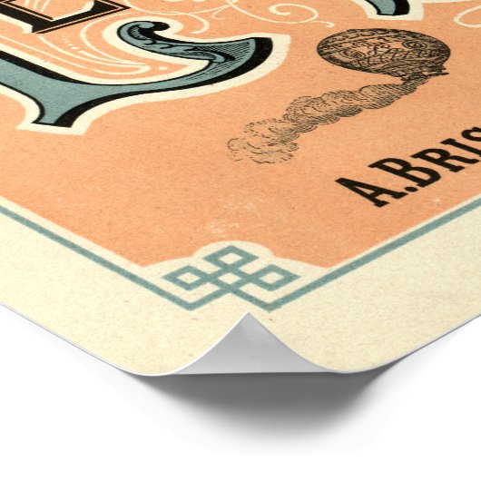 Le Ballon 1883 Luftfahrtzeitschrift und Poster (Ecke)