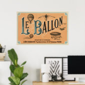 Le Ballon - Französische Luftfahrtzeitschrift 1883 Poster (Heimbüro)
