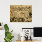 Le Ballons Sortis Pendant le Siege de Paris Poster (Heimbüro)