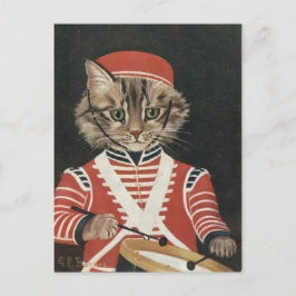 Le batteur Chat Postkarte