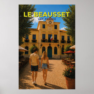 Le Beausset, Frankreich – Vintage-Reiseposter Poster