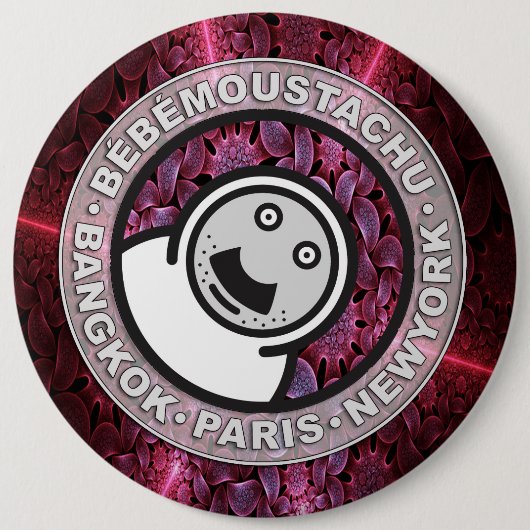 le Bébé moustatchu - Knopf - 002 Button (Vorderseite)
