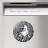 le bébé moustatchu - Magnet -001 (In Situ (Geschirrspüler))