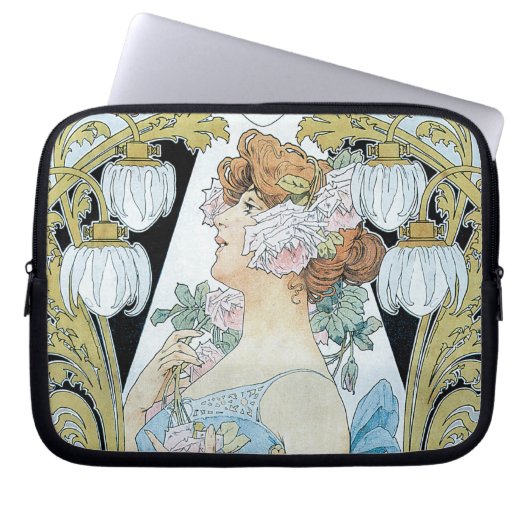 Le Bec Liais durch Alphonse Mucha Laptopschutzhülle (Vorderseite)