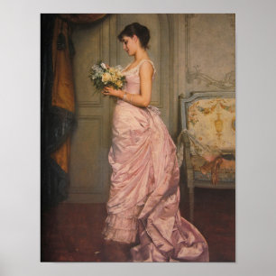 Le Billet, 1883, durch Auguste Toulmouche Poster