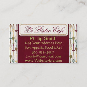 Le Bistro Café Business Cards Visitenkarte